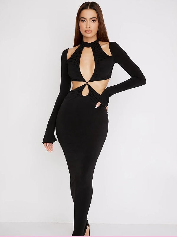 Long Sleeve Club Party Maxi Dress