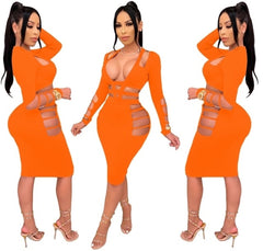 Long Sleeve Night  Birthday Party Bodycon Dress