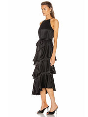 O Neck Sleeveless Lace Midi Dress