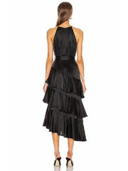 O Neck Sleeveless Lace Midi Dress