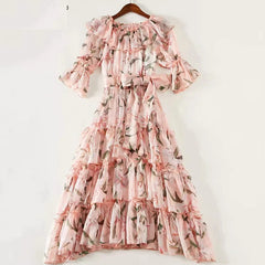 Off Shoulder Tiered Ruffles Long Dresses