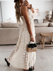 Off-The-Shoulder Sleeveless Lace Dresses