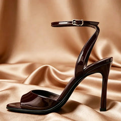 Open-Toe Ankle-Strap Heel