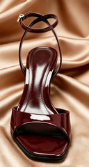 Open-Toe Ankle-Strap Heel