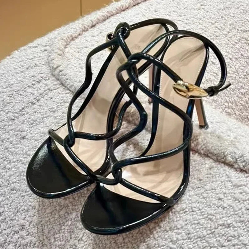 Open Toe Red High Heel