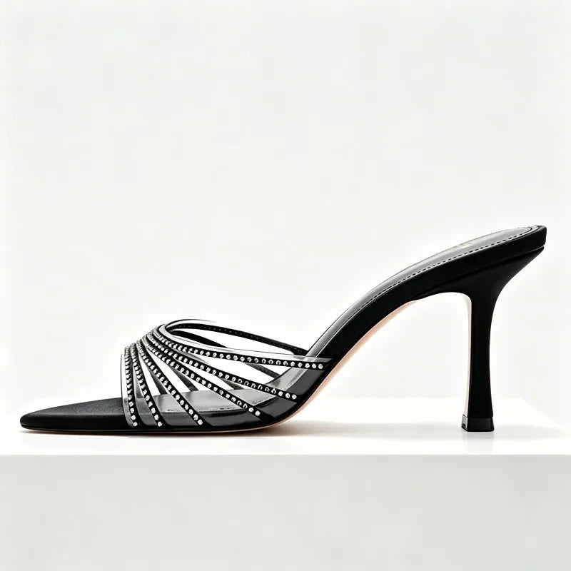 Pointed Peep Toe Heel