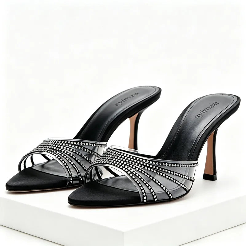 Pointed Peep Toe Heel