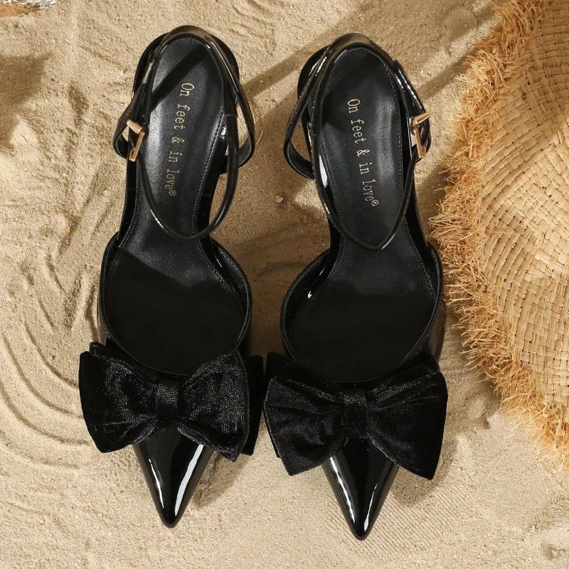 Pointed Toe Bow Brand High Heel