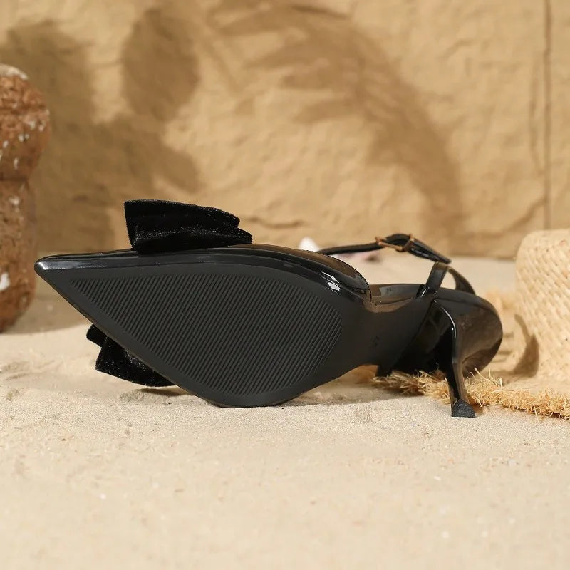 Pointed Toe Bow Brand High Heel