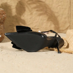 Pointed Toe Bow Brand High Heel