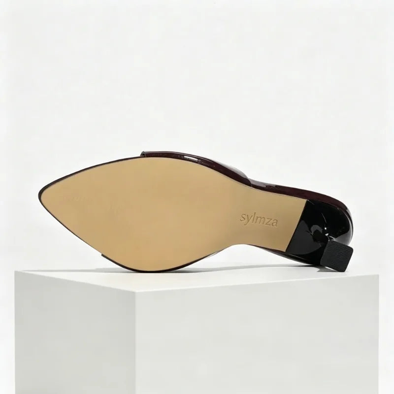 Pointed Toe Patent Leather 8CM Strange Thin Heel