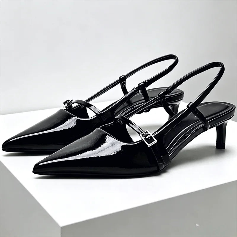 Pointed Toe Sandals Red Thin High Heel
