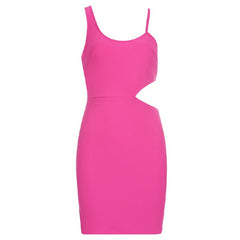 Runway Spaghetti Strap Hollow Out Party Mini Bandage Dress