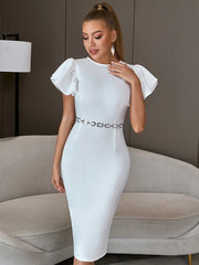 Short Butterfly Sleeve Bodycon Dress