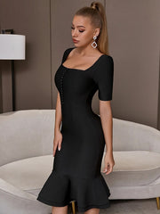 Short Sleeve Club Evening Party Dress