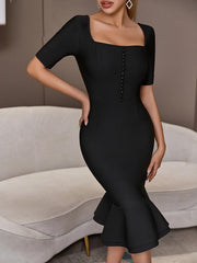 Short Sleeve Club Evening Party Dress
