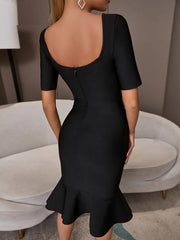 Short Sleeve Club Evening Party Dress