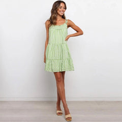 Slash Neck Elegant Style Mini Dress