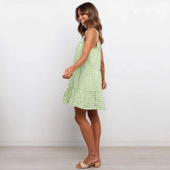 Slash Neck Elegant Style Mini Dress