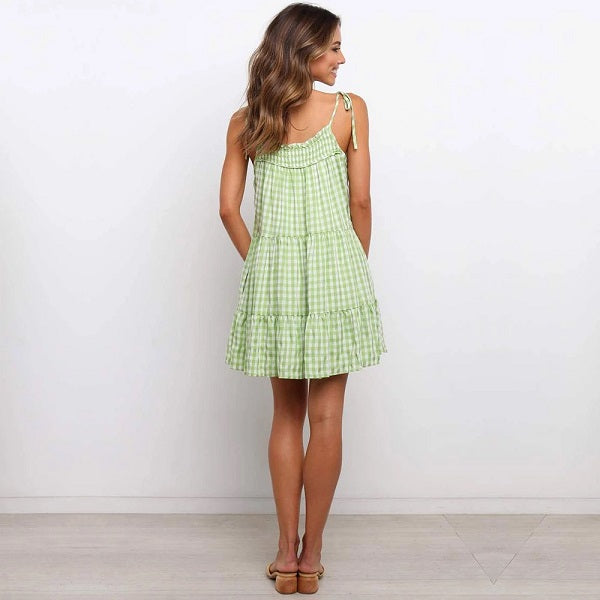 Slash Neck Elegant Style Mini Dress