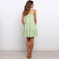 Slash Neck Elegant Style Mini Dress