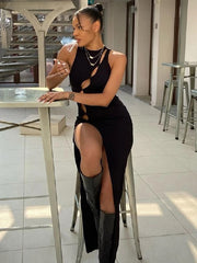 Sleeveless Backless Club Party Maxi Dress