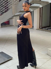 Sleeveless Backless Club Party Maxi Dress