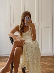 Sleeveless Backless Party Club Midi Dress