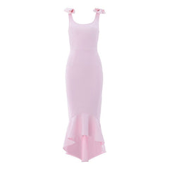 Sleeveless Spaghetti Strap Bow Mermaid Club Party Dresses
