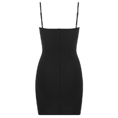 Spaghetti Strap V Neck Mini Dress
