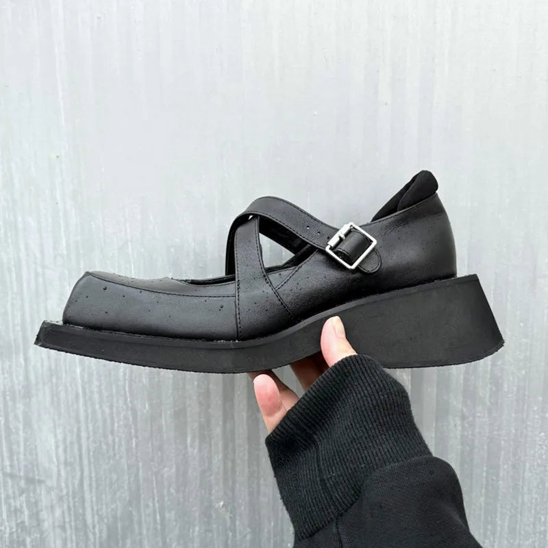 Square Toe Mary Jane Shoes