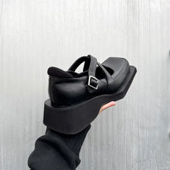 Square Toe Mary Jane Shoes