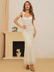 Strap V Neck Backless Bodycon Bandage Midi Dress