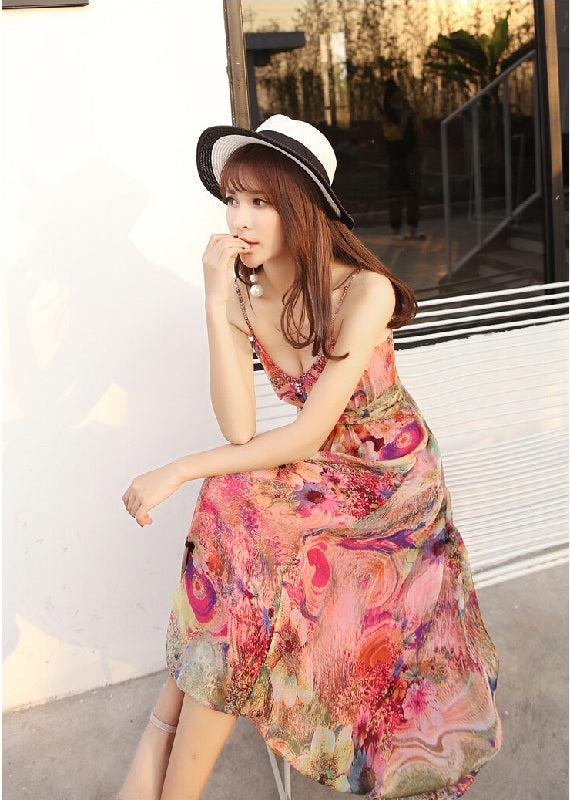 Strapless Floral Real Silk Evening Party Dresses