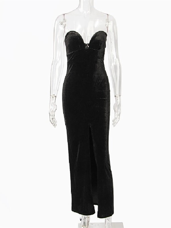 Strapless Sleeveless Maxi Dress