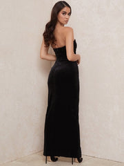 Strapless Sleeveless Maxi Dress