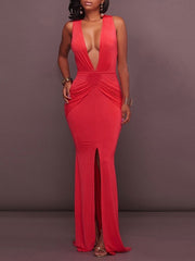 Casual Stretch Body-conscious Sleeveless Bodycon Maxi Dress
