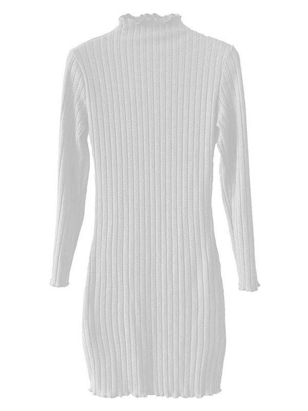 Sweater Dress Long Sleeve Slim Fit Mini Dress