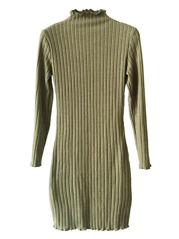 Sweater Dress Long Sleeve Slim Fit Mini Dress