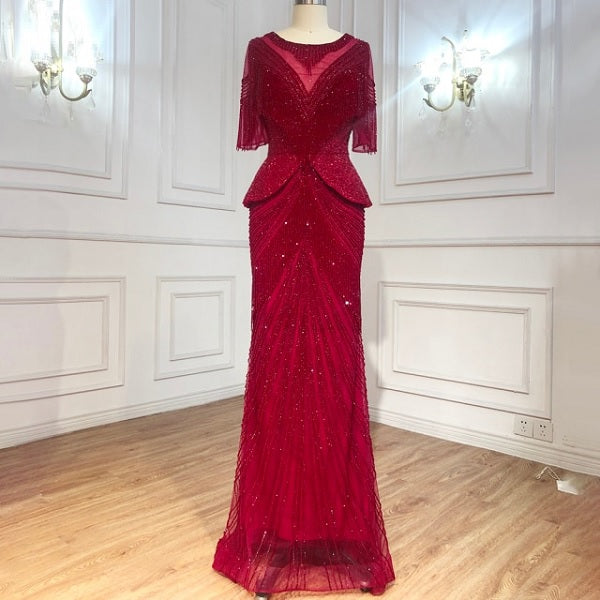 Tassel Beading Mermaid Evening Dresses