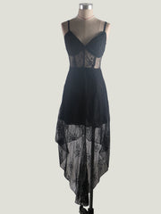 V-Neck Sleeveless Polyester Long Beach Dress