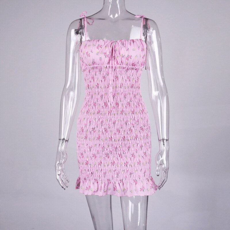Lace V Neck Strap Off the Shoulder Bodycon Print Chiffon Mini Dress