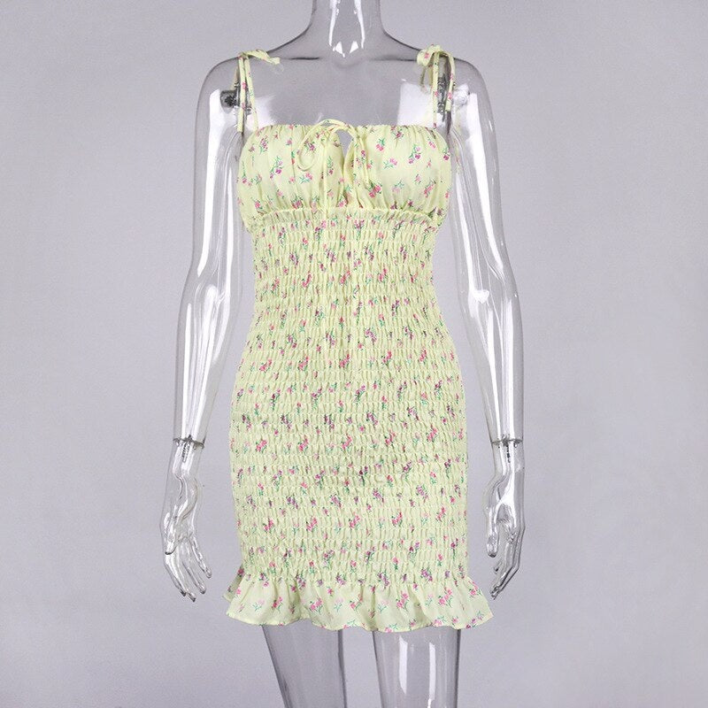 Lace V Neck Strap Off the Shoulder Bodycon Print Chiffon Mini Dress