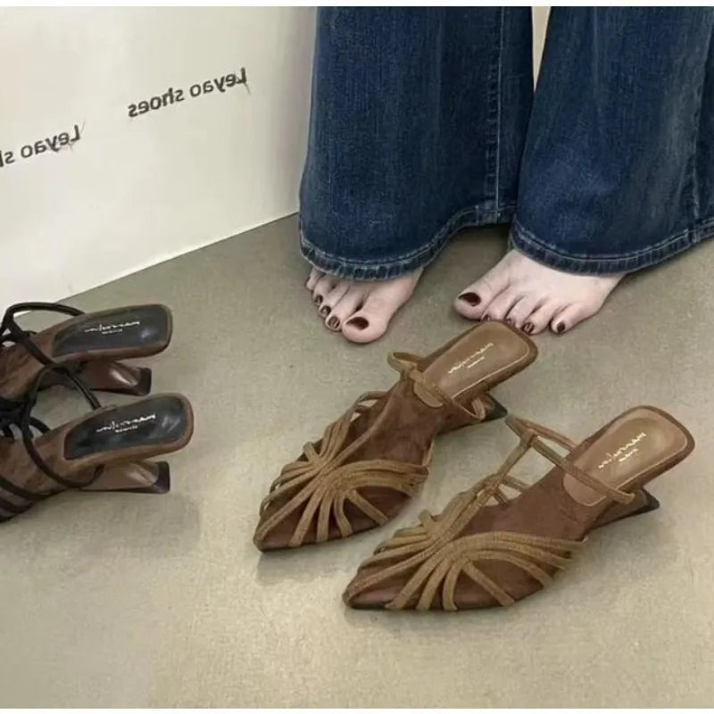 Roman Sandals Low Heel