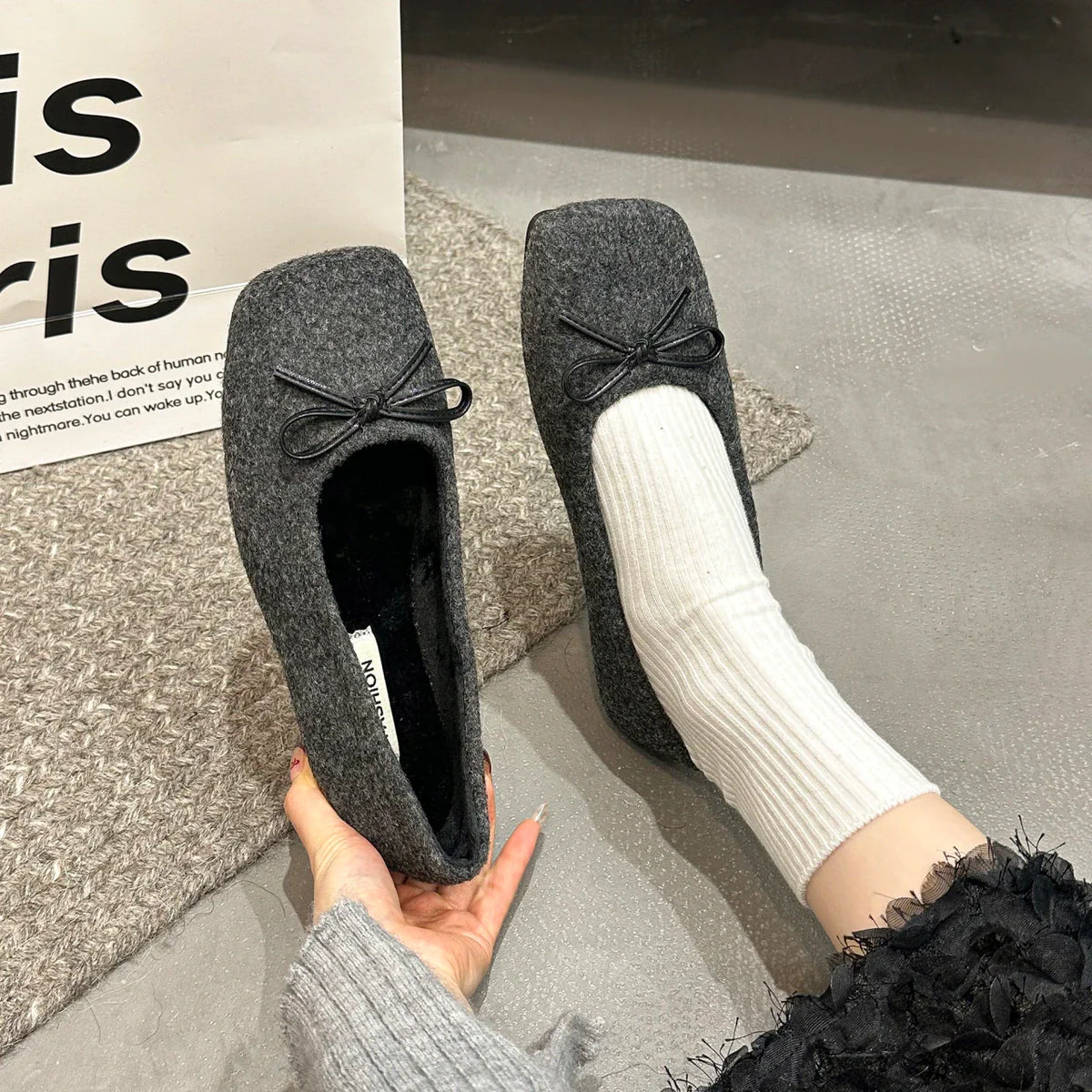 Shallow Female Soft Round Toe Ladies Flats With Shoes