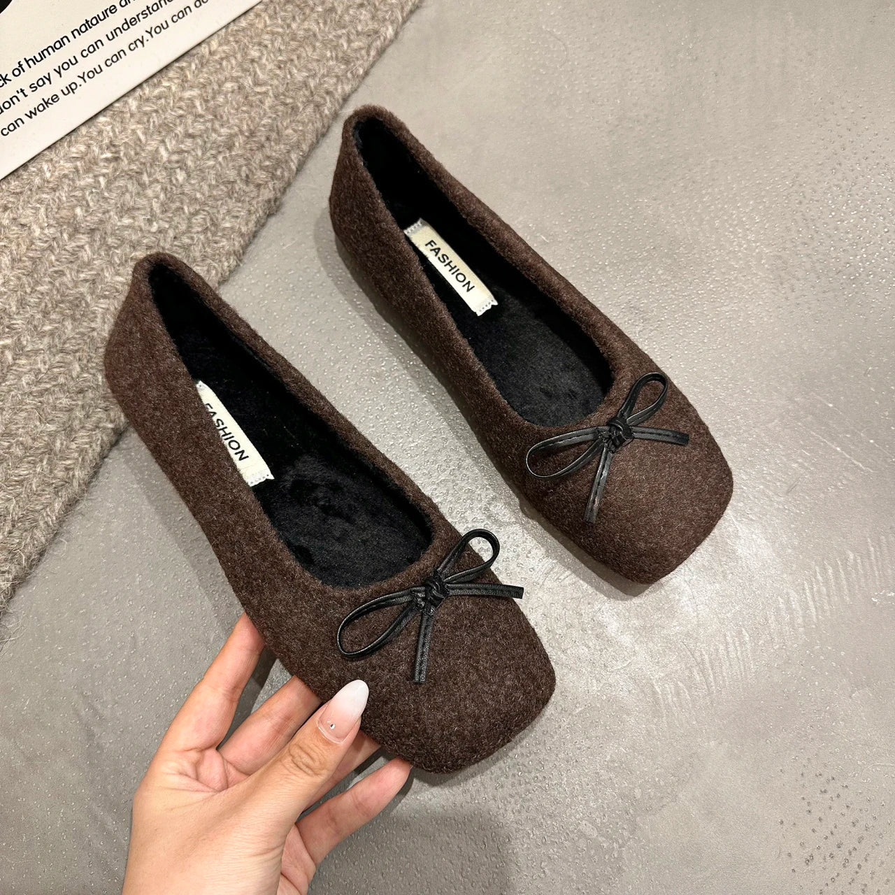 Shallow Female Soft Round Toe Ladies Flats With Shoes