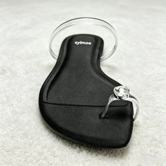 Shiny Rhinestone Decorated Flat Sandals Transparent PVC Clip Toe Flip Flops Light Comfortable Shoes