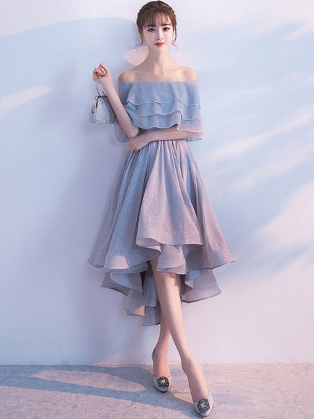 Off The Shoulder Half Sleeve Ruffles Homecoming Cocktail Dresses
