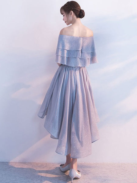 Off The Shoulder Half Sleeve Ruffles Homecoming Cocktail Dresses