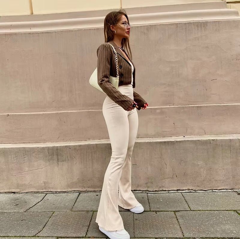 Skinny Hollow Bandage Overalls Stretch Bodycon Jumpsuit